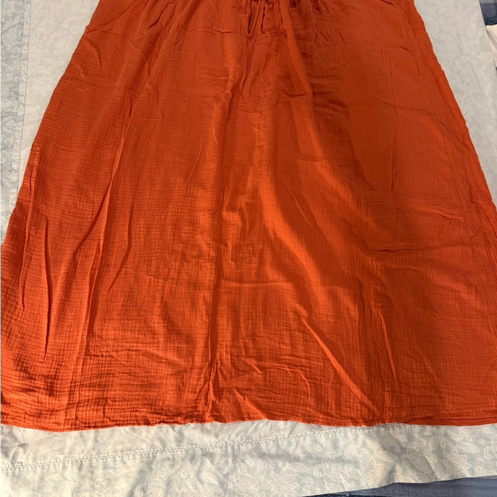 Free People Vibrant Orange Maxi Skirt